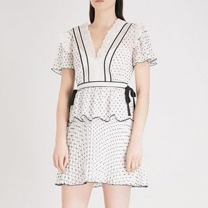 Self-Portrait Plumetis Frill Dress